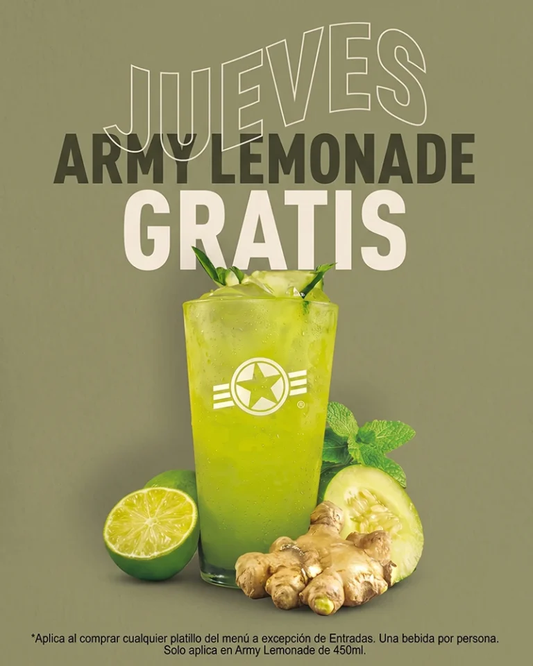 jueves army lemonade wings Army movil